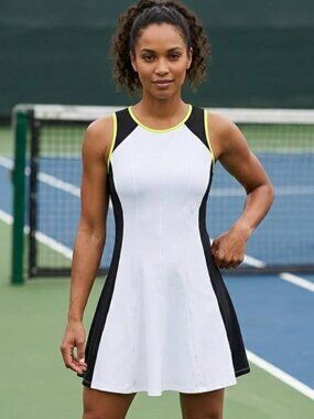 Nicole Miller Dress Womens 8 Sheath Black White Colorblock